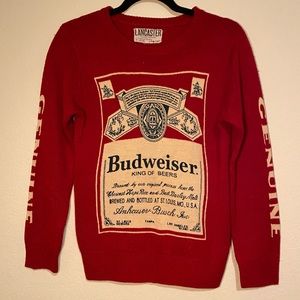 Vintage red Budweiser sweater